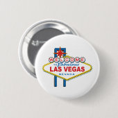 Welkom in Las-Vegas Ronde Button 5,7 Cm (Voorkant /achterkant)