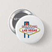 Welkom in Las-Vegas Ronde Button 5,7 Cm (Voorkant /achterkant)