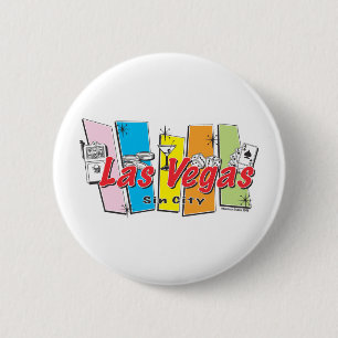 Welkom in Las-Vegas Sin City Ronde Button 5,7 Cm