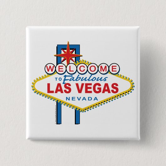 Welkom in Las-Vegas Vierkante Button 5,1 Cm (Voorkant)
