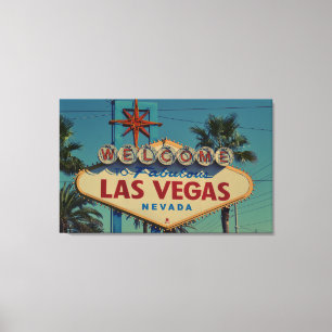  welkom in Las Vegas Wall Art Canvas Afdruk