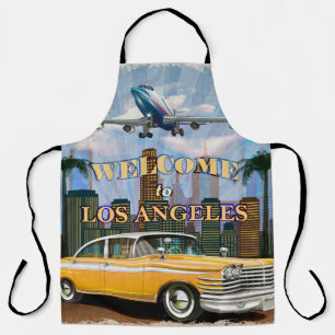 Welkom in Los Angeles retro poster. Schort