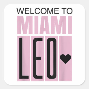 Welkom in Miami Leo 10 - GOAT  Vierkante Sticker