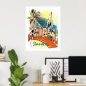 welkom in miami poster (Thuiskantoor)
