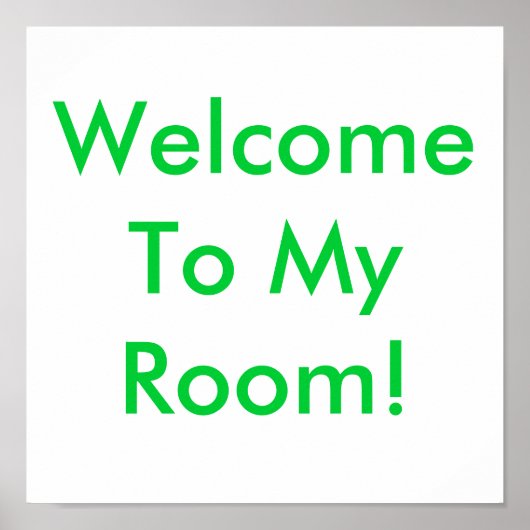 Welkom in mijn kamer! poster (Voorkant)