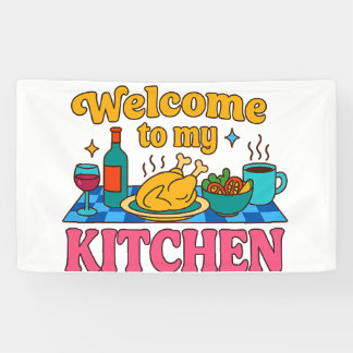 "Welkom in mijn Keuken!" - Achtergrond Spandoek