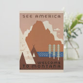 Welkom in Montana Kaart (Staand voorkant)