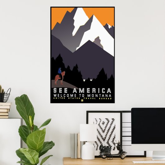 Welkom in Montana Poster (Thuiskantoor)
