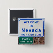 Welkom in Nevada Vierkante Button 5,1 Cm (Voorkant /achterkant)