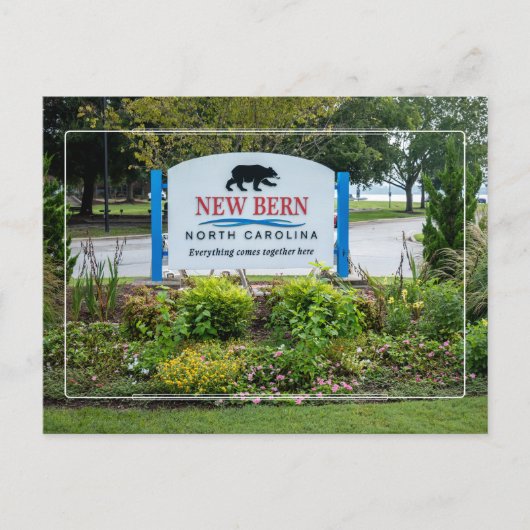 Welkom in New Bern NC Briefkaart (Voorkant)