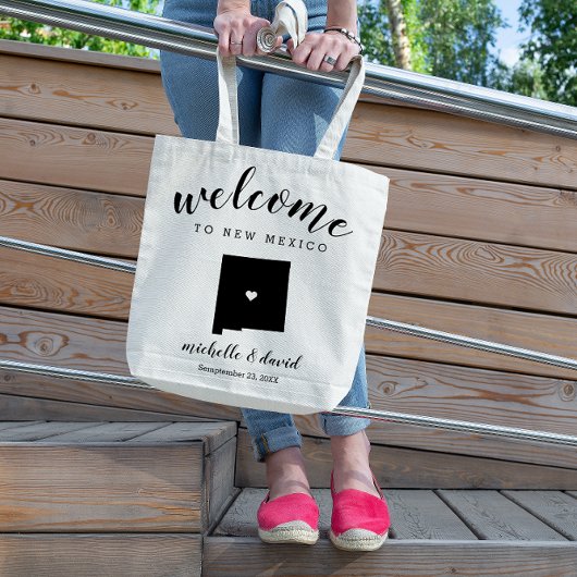 Welkom in New Mexico | State Silhouette Wedding Tote Bag