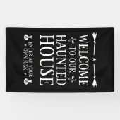 Welkom in ons gehakte huis spandoek (Horizontaal)