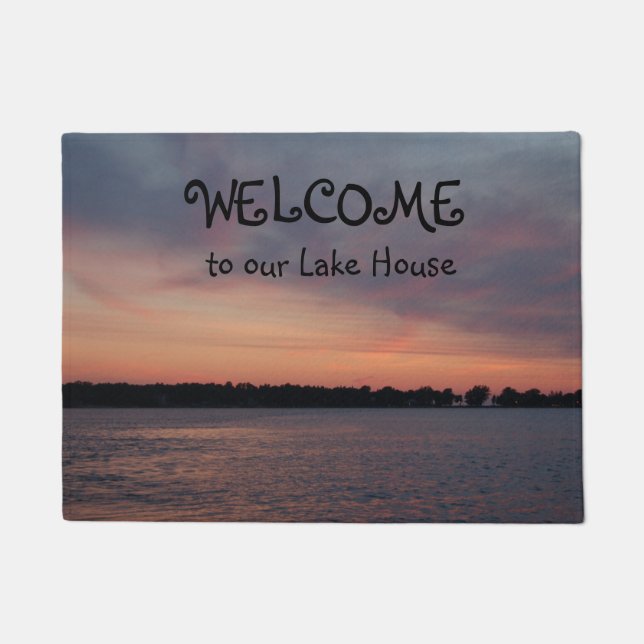Welkom in ons Lake House Doormat Deurmat (Voorkant)