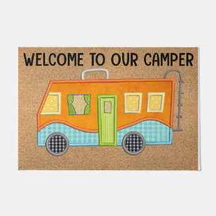 Welkom in onze camper-deur, kampen deurmat