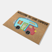 Welkom in onze Camper Doormat, Kind Room Deurmat (Schuin)