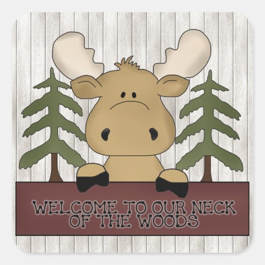 Welkom in onze nek van de bossen sticker (Voorkant)