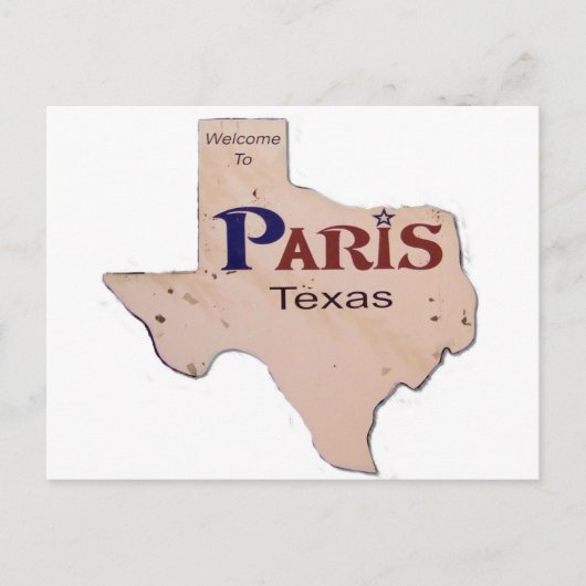 Welkom in Parijs, Texas Briefkaart (Voorkant)
