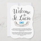 Welkom in Saint Lucia | Bestemmingsweddenschap Kaart (Voorkant)