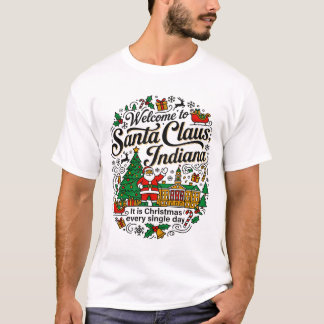 Welkom in Santa Claus Indiana Kerstmis T-shirt