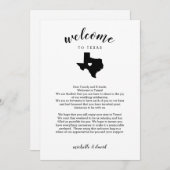 Welkom in Texas| Wedding Letter & Itinerary (Voorkant / Achterkant)