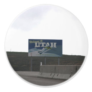 Welkom in Utah Keramische Knop