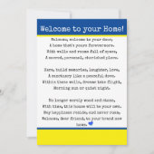 Welkom in uw huis aankondiging (Voorkant)