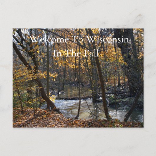 Welkom in Wisconsin in de Herfst Briefkaart (Voorkant)
