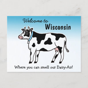 Welkom in Wisconsin, waar u onze zuivel kunt ruike Briefkaart
