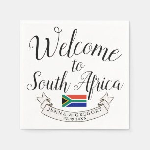 Welkom in Zuid-Afrika Bestemmingsweddenschap Servet