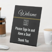 Welkom Inloggen en uw Logo hier Reclamebord Met Voetstuk (Insitu)