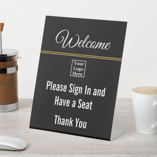 Welkom Inloggen en uw Logo hier Reclamebord Met Voetstuk (Insitu)