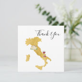 Welkom Italië Huwelijk Dank Je Kaarten (Staand voorkant)