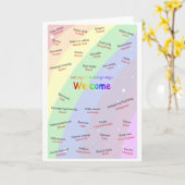 Welkom kaart (Gele Bloem)