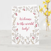 Welkom-kaart voor overgangsondersteuning kaart (Gele Bloem)