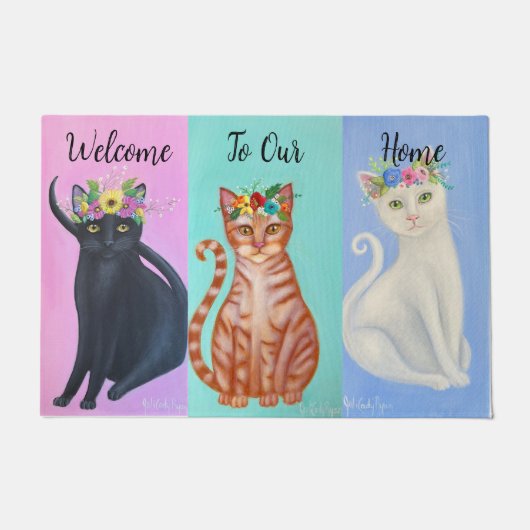 Welkom katten deurmat (Voorkant)