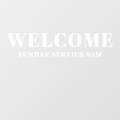 Welkom kerk deur sticker (Vel)