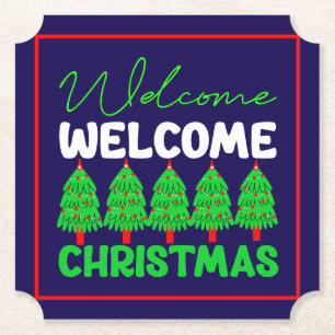 Welkom Kerst-85600 Kartonnen Onderzetters