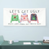 Welkom kerstfeestdag in Ugly Sweater Spandoek (Beurs)