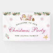 Welkom Kerstvakantie Banner Santa Cookies (Horizontaal)