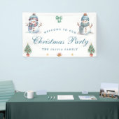 Welkom Kerstvakantie Banner Snowman (Beurs)