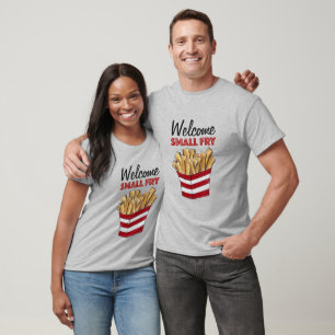 Welkom, klein, Frans frons, fodie Baby shower T-shirt