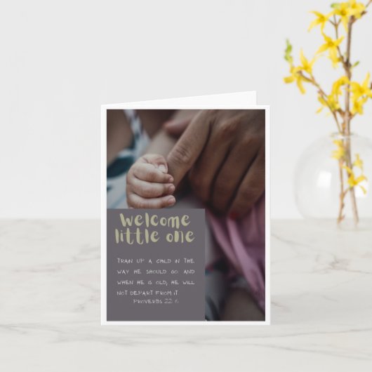 Welkom kleine kaart (Gele Bloem)