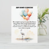 Welkom, kleine wonder! - Baby shower Party Invit Kaart (Staand voorkant)