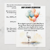 Welkom, kleine wonder! - Baby shower Party Invit Kaart (Voorkant / Achterkant)