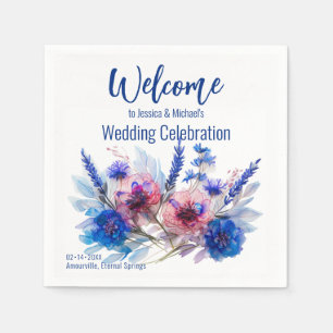 💍Welkom Korenbloemen en Lavendel Servet