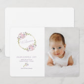 Welkom Krans Foto Geboorteaankondiging Aankondiging (Voorkant / Achterkant)