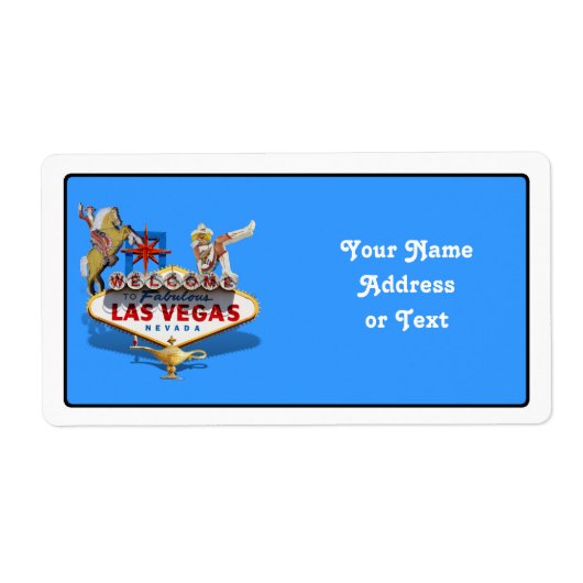 Welkom Las Vegas Etiket (Voorkant)