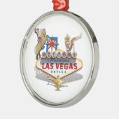 Welkom Las Vegas Metalen Ornament (Links)