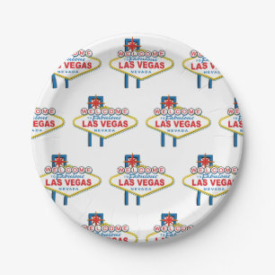 Welkom Las Vegas Papieren Bordje