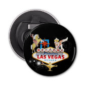 Welkom Las Vegas Sign On Starry Background Button Flesopener (Voorkant)